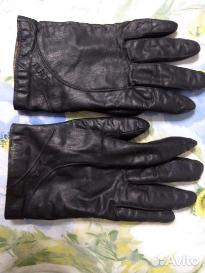 Перчатки женские кожаные