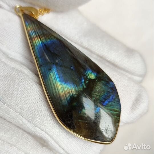 Лабрадорит кулон капля