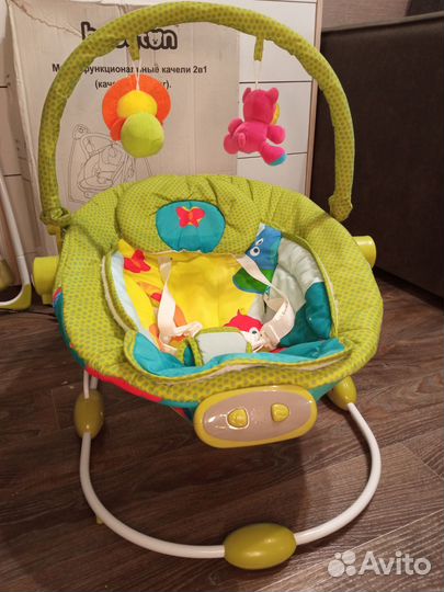 Детские электронные качели/шезлонг 2 в 1