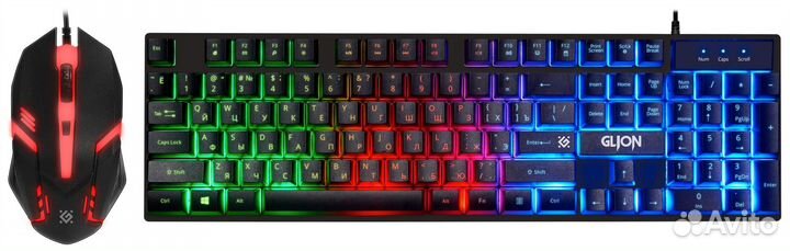 USB клавиатура и мышь defender glion C-123 RU