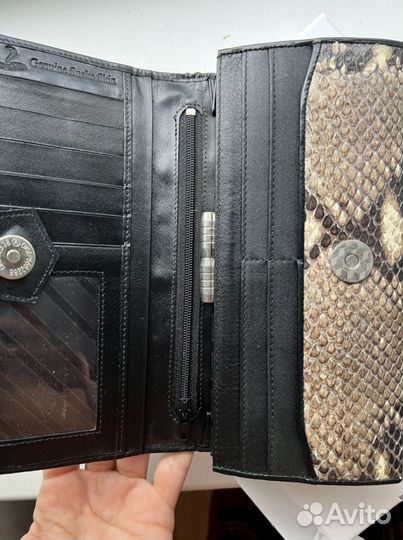 Кошелек клатч натуральная змеиная кожа