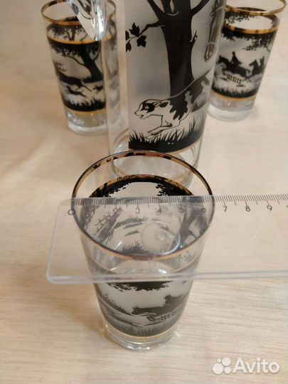 Кувшин со стаканами Охота Богемия
