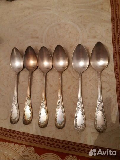 Ложки мельхиор старое пламя