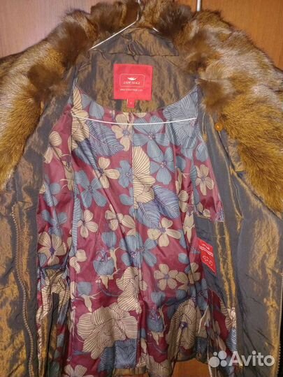 Куртка женская демисезонная с нат.мехом 42-44р