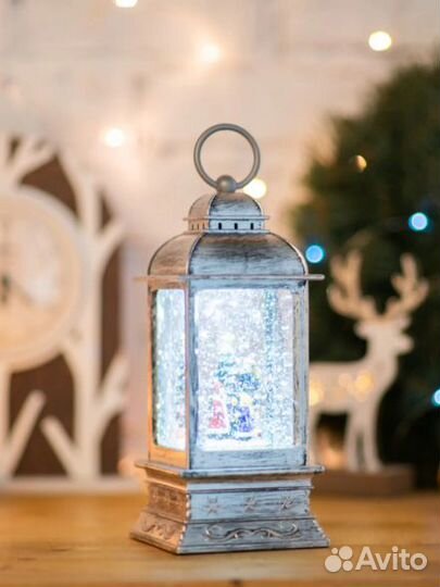 Фонарь декоративный светодиодный «Рождество», 25см