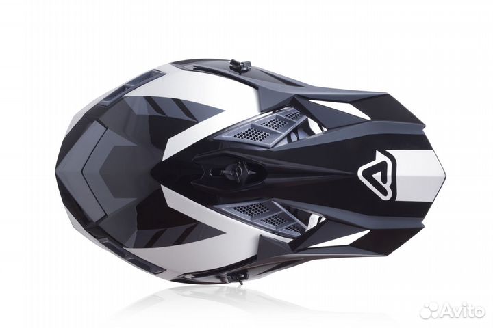 Мотошлем acerbis X-track helmet Bianco/Nero2