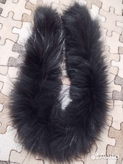 Воротник из песца чёрный