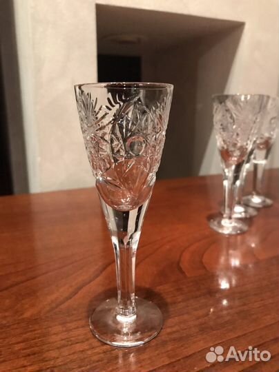Хрустальные рюмки СССР 6 шт