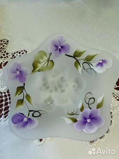 Ваза чешское цветное стекло