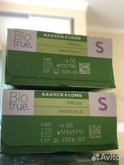 Линзы -4.00 30 шт Biotrue ONEday