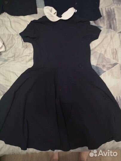 Комплект синей школьной формы на 146