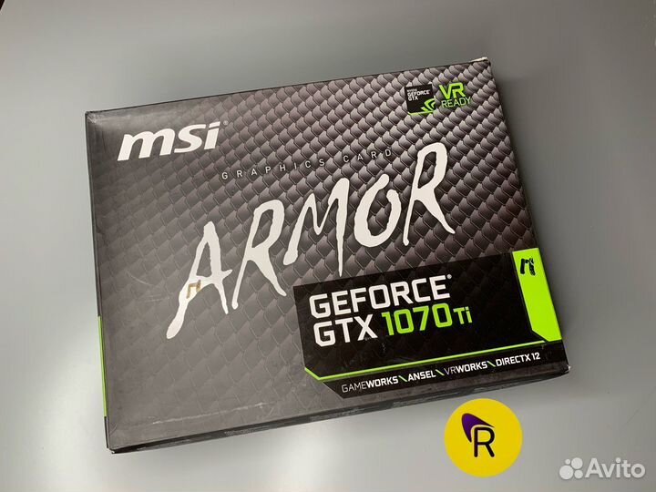 Видеокарта GTX 1070ti 8GB MSI armor