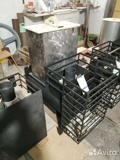 Металлическая печь для бани