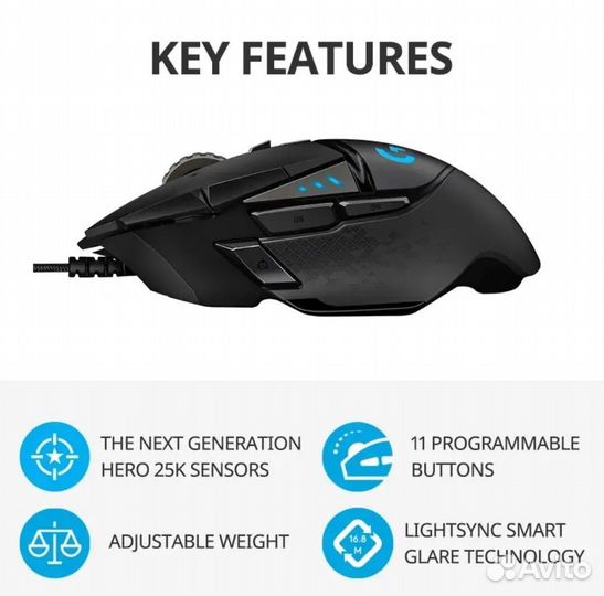 Новая Игровая мышь logitech g502 hero