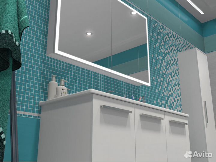 Шкаф зеркальный Какса-а практик LUX 65 белый со св