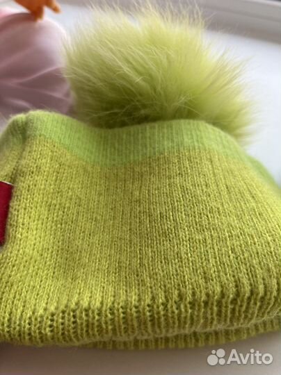 Зимняя шапка на девочку 50-52