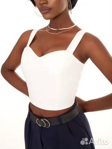 Кроп топ укороченный новый с биркой белый