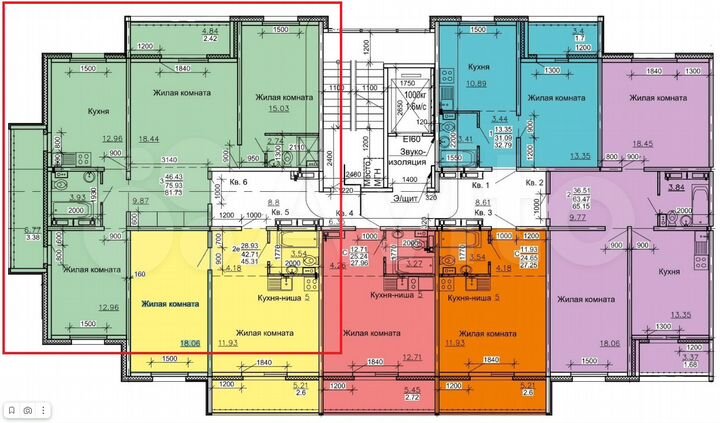 3-к. квартира, 81,7 м², 6/10 эт.
