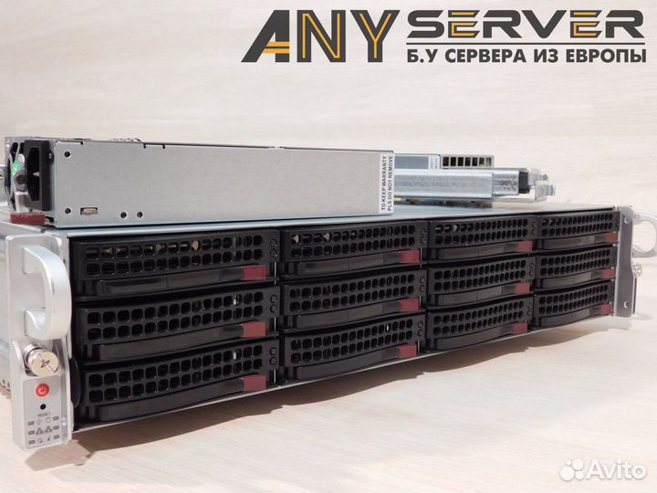 Сервер Supermicro 6028U 2x E5-2690v3 256Gb 12LFF