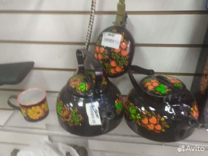 Каска фляга чайник хохлома премиум +