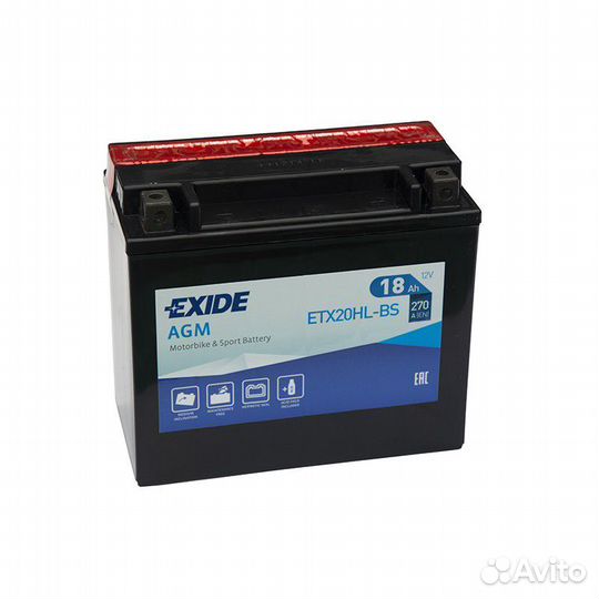 Аккумулятор Exide 18Ач обрат поляр ETX20HL-BS