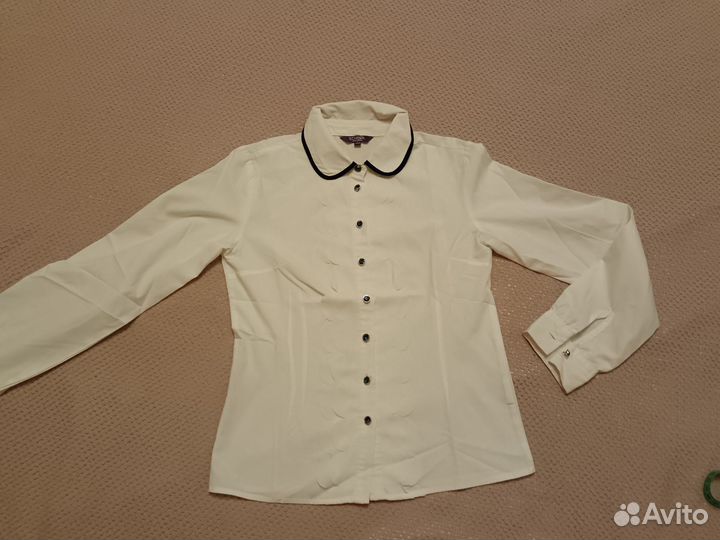 Рубашка блузка школьная 140. 146