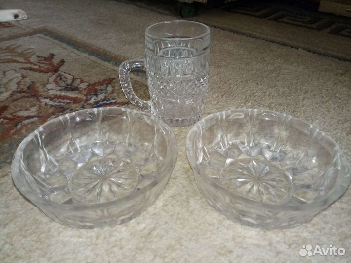 Ваза конфетница СССР хрусталь