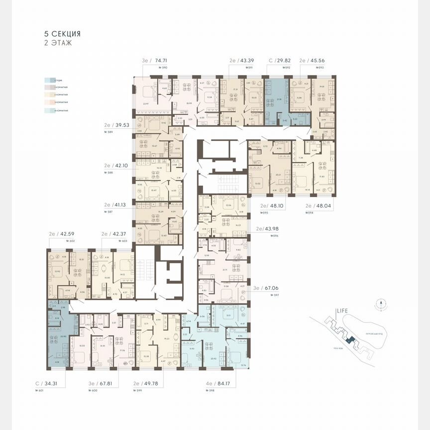 Апартаменты-студия, 30,7 м², 2/8 эт.