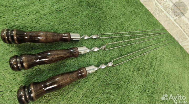 Шампур спица с деревяной ручкой / овощи, грибы