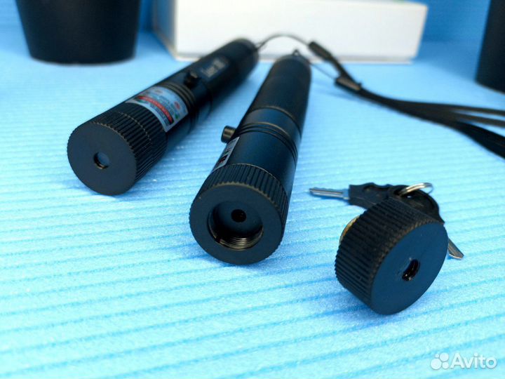 Мощный зелёный лазер +насадка звёздное небо до30км