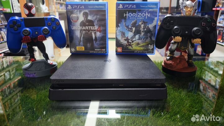 Sony PS4 Slim-500GB/2 Геймпада/2 Диска