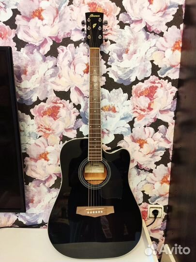 Электроакустическая гитара ibanez PF15ECE-BK