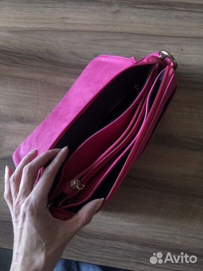 Сумка багет tod’s розовая