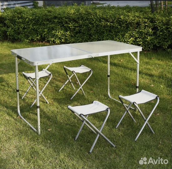 Раскладной стол туристический и 4 стула