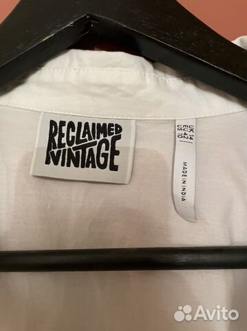 Рубашка белая oversize reclaimed vintage