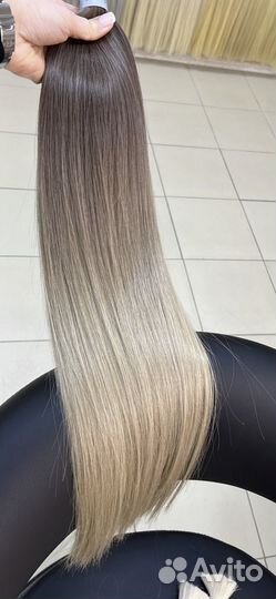 Волосы для наращивания бу 60-65 см люкс омбре