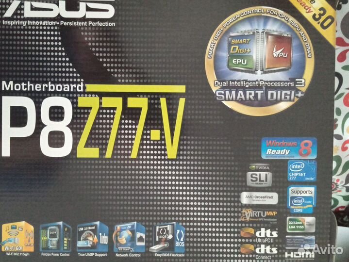 Материнская плата с процессором памятью и кулером