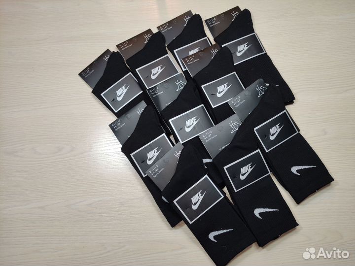 Носки nike высокие черные 3 пары