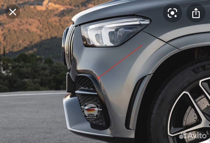 Реснички бампера от нового GLE53 V167 w167