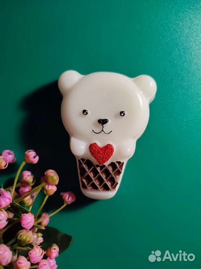 Мишка мороженое - мыло ручной работы