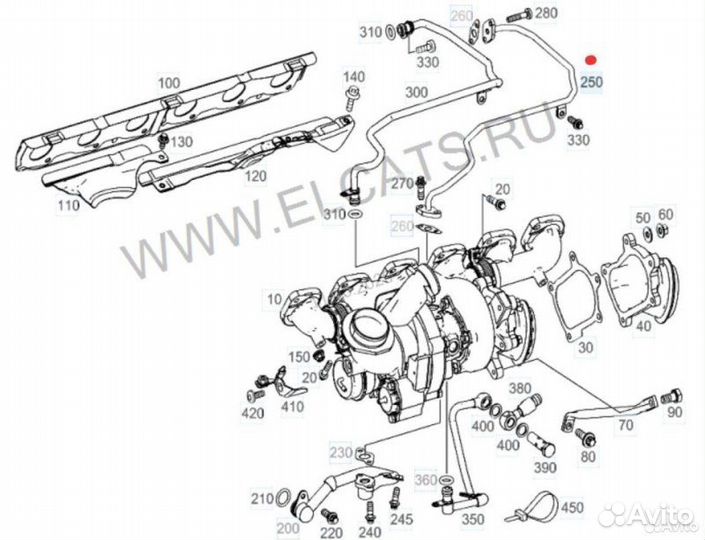 Трубка охлаждения турбины Mercedes-Benz