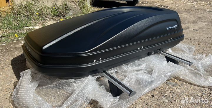 Бокс на крышу Active S, с креплением для рейлингов