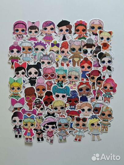 Кукла лол Набор многоразовых наклеек