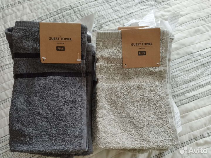 Махровые полотенца новые 6 шт. + 2 шторы