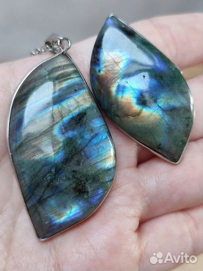 Лабрадорит комплект украшений