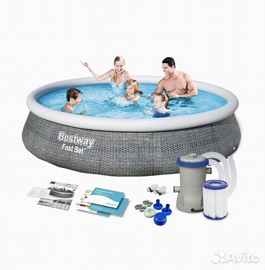 Бассейн надувной 396x84 новый