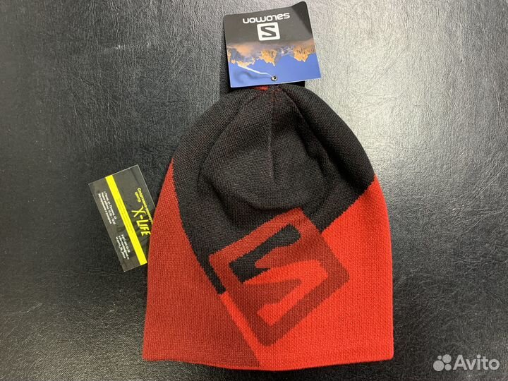 Шапка salomon flat spin reversible BK/BRI-X