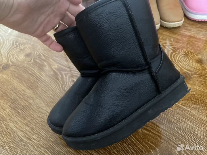 Зимние сапоги zara crocs