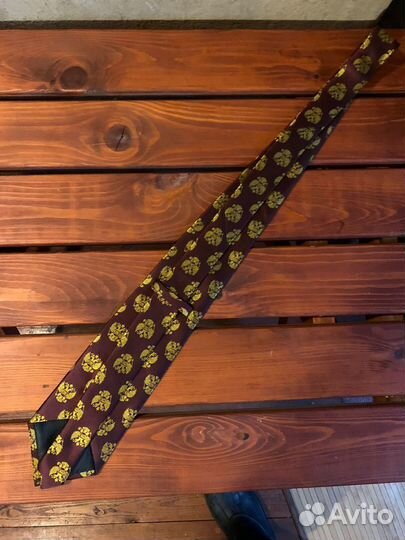 Галстук с гербом РФ и флагом ширина 10 см