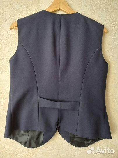 Жилет школьный женский темно синий 48 /170